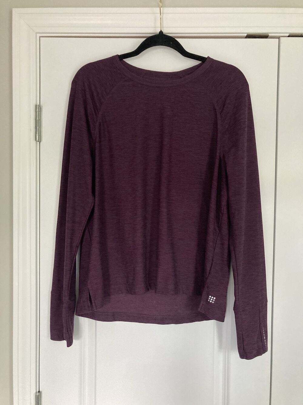Title Nine Grace Long Sleeve Top XL Merlot Purple Performance Base Layer Soft